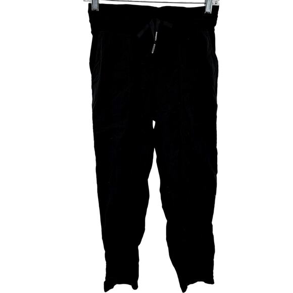 Lululemon Dance Studio Crop 25" Pockets Cinchable Hem Mid Rise Black 4 - Picture 2 of 5